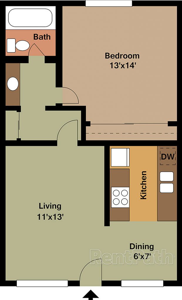 1 Bedroom Floorplan