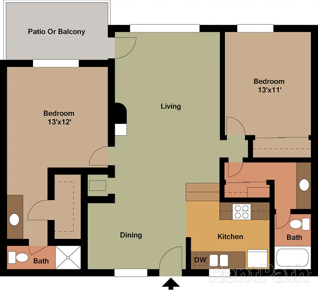 2 Bedroom Floorplan